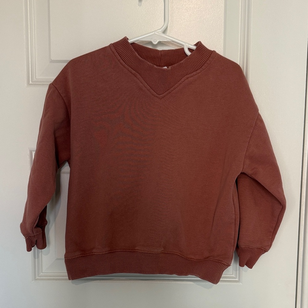 Zara Rust Crewneck Sweatshirt (3-4Y)